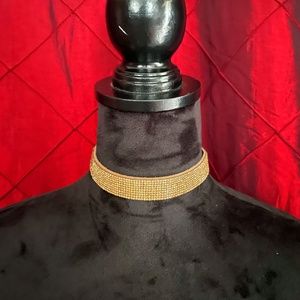 Gold Color Sequin Choker